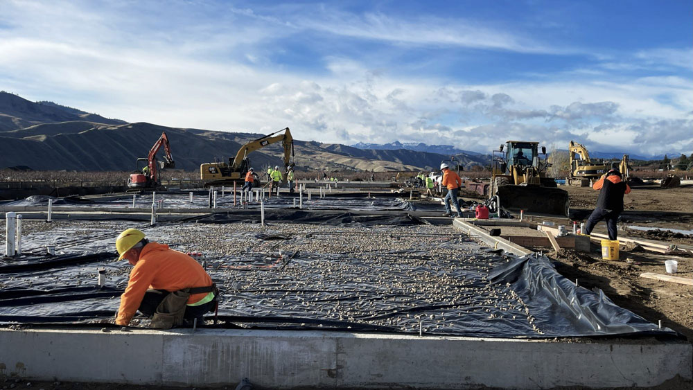 Molitor Construction laying foundation
